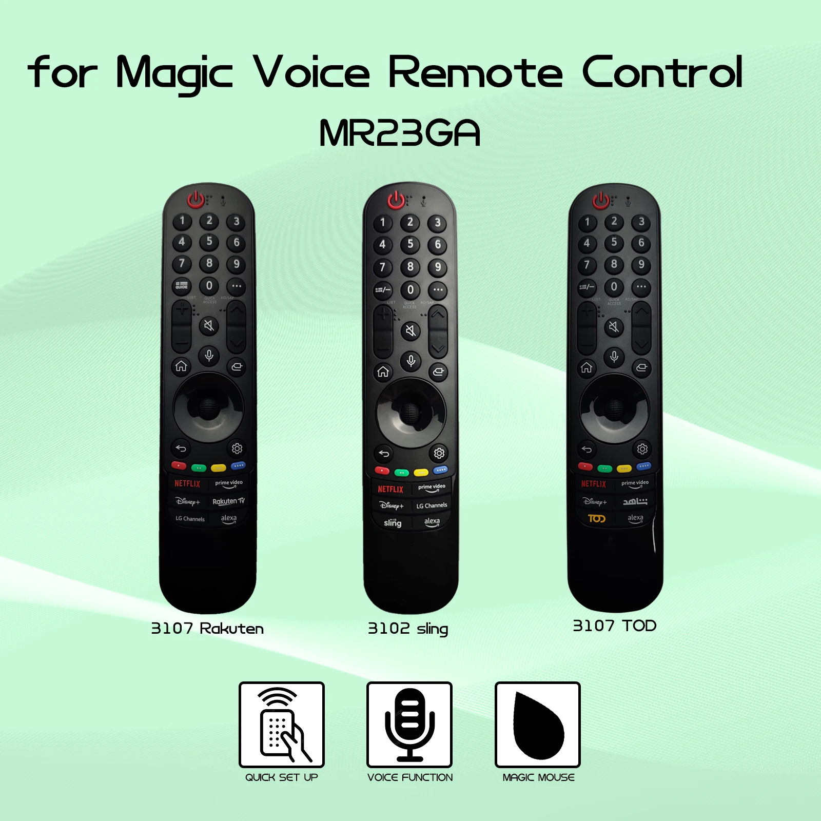 MR23GA 2023 Remote ajaib untuk TV pintar L, pengganti Remote kontrol MR23GN dengan fungsi suara dan penunjuk untuk TV OLED L 2023 UHD