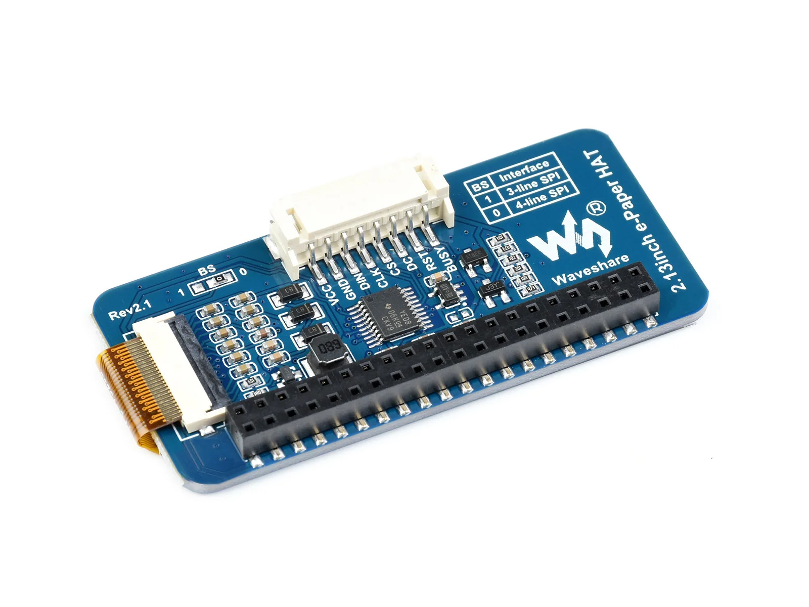 2.13inch e-Paper HAT 250x122 2.13inch E-Ink Display for Raspberry Pi 3B/2B/Zero/Zero W SPI interface Supports Partial Refresh