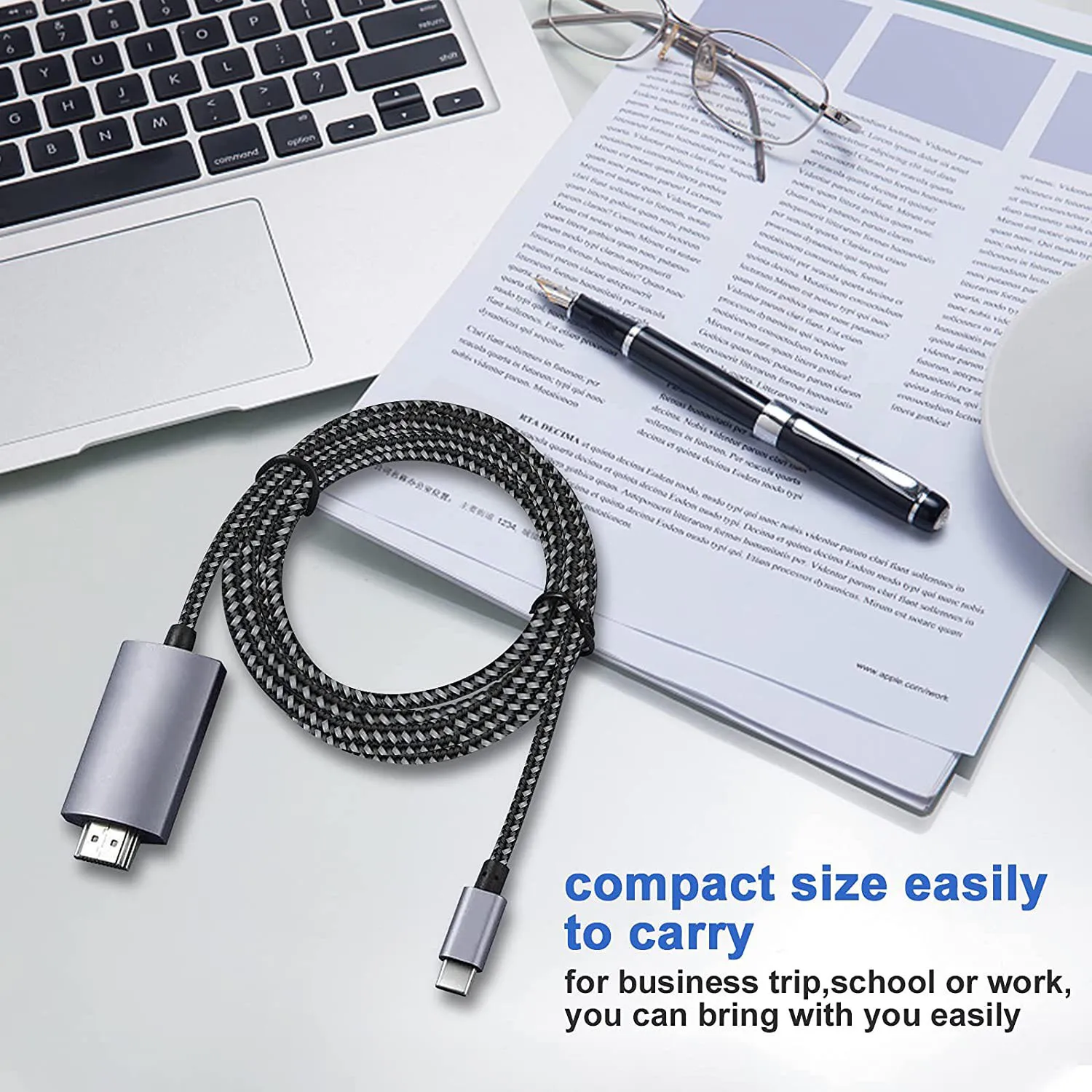 Cavo da USB C a HDMI per l'home Office 4K @ 60Hz spine placcate in oro Anti-interferenza adattatore di tipo C per Huawei Samsung