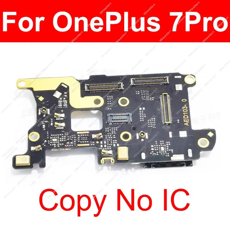 For OnePlus 1+ 7 Pro Sim Card Tray Slot Socket  Card Reader with phone Board Parts