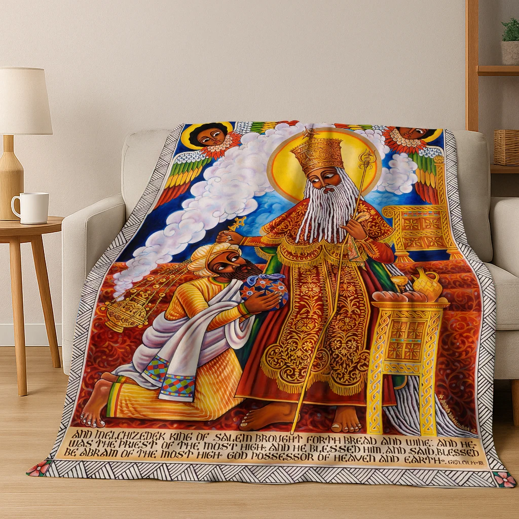 الجنسية الإثيوبية الأفريقية الفانيلا بطانية لينة بطانية دافئة للمنزل غرفة نوم مكتب السفر التخييم نزهة هدية لصديق