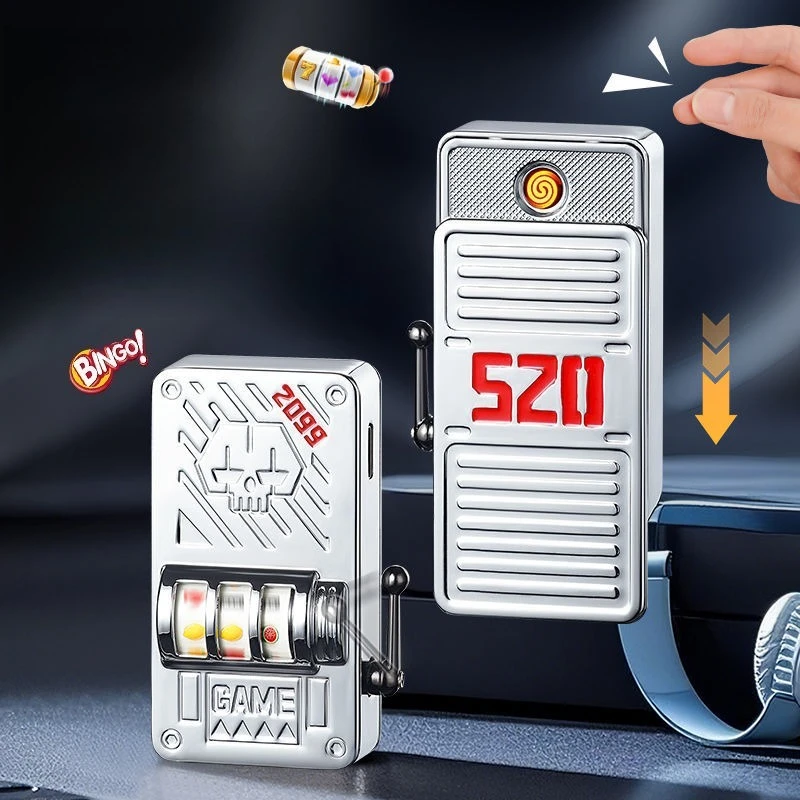 New Intelligent Voice Controlled Lighter Windproof Charging Joystick Interactive Igniter Cigarette Accessories Men's Gift