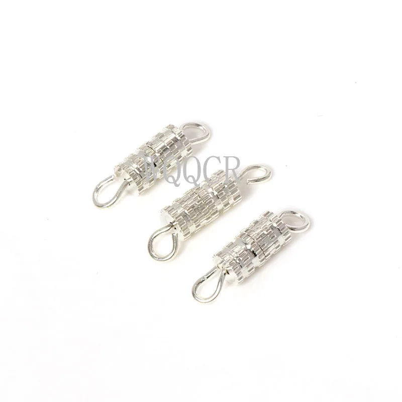 10-50pcs Cylinder Fasteners Buckles Screw Clasps Closed Beading End Clasp for Bracelet Necklace Connectors Jewelry Making DIY