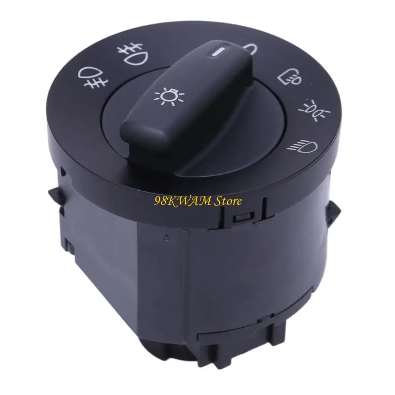 Automotive Headlight & Fog Light Combination Control, 1Z0941431E Replacement Reference with Marked Lighting Positions & 68UF