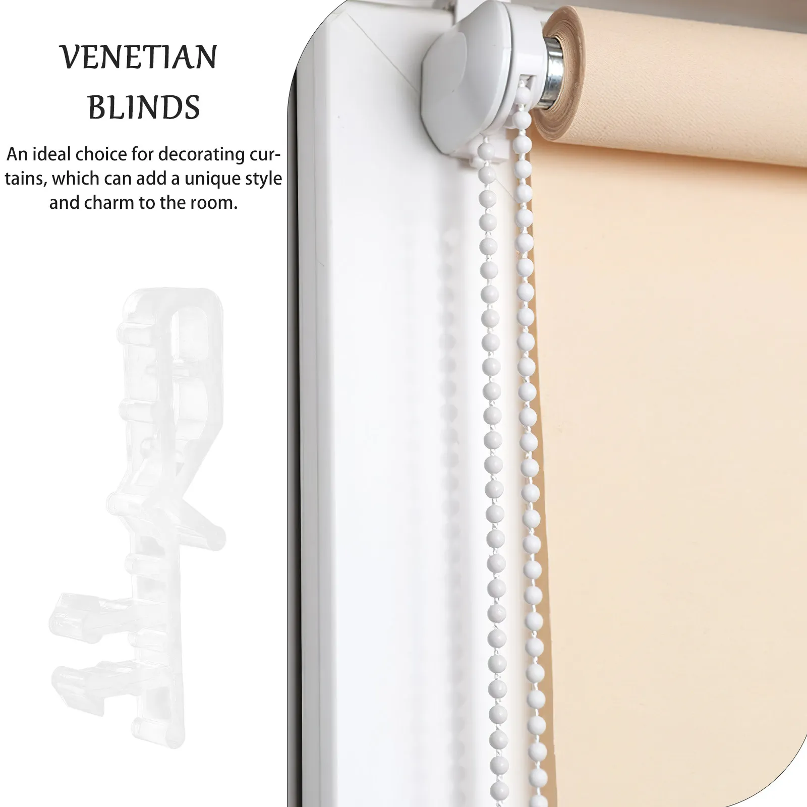 24Pcs Hidden Clear Valance Clips for Blinds Replacement Window Blind Clips Reusable Wear-Resistant Vertical Blind Header Rail