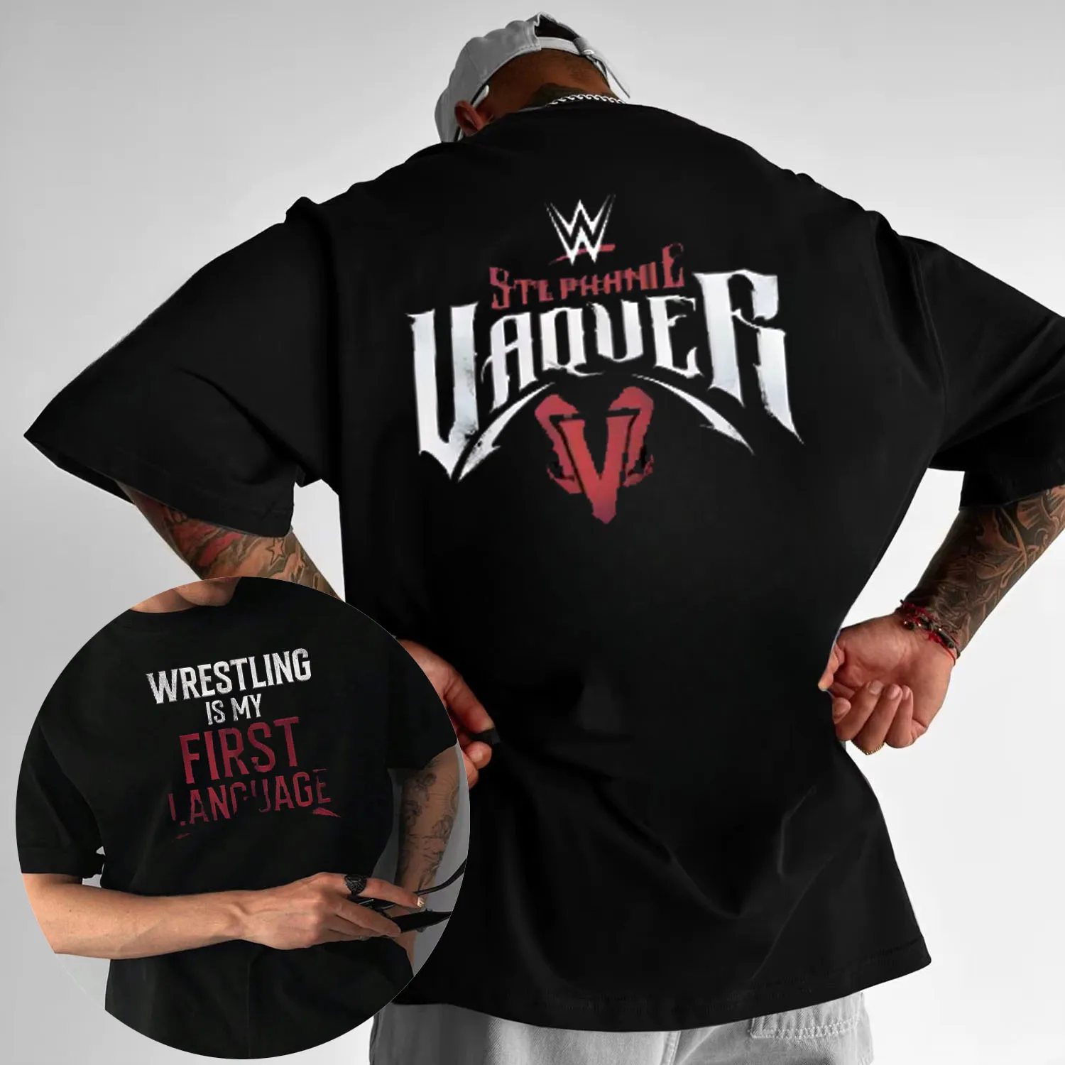 الصيف ستيفاني فاكر المصارعة هو بلدي اللغة الأولى تي شيرت مروحة القطن قميص الذكور Y2K قصيرة الأكمام تنفس تي شيرت