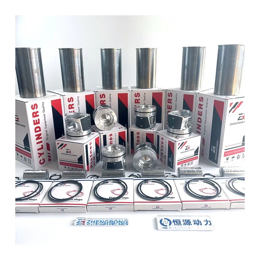 Zhengrong Power D6E Aluminium Or Steel Engine Rebuild Set Engine Parts Cylinder And Cylinder Gasket Set Piston Ring Bearing