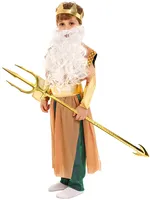 2025 the Sea God Cosplay sea King Outfit Costume Halloween for kid Poseidon