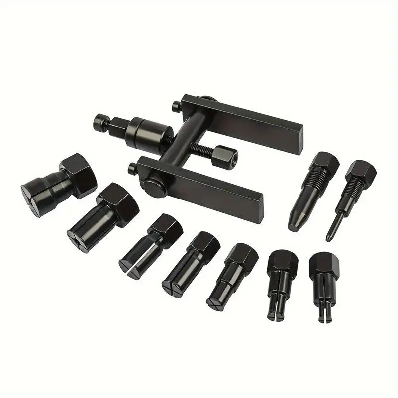 10Pcs/Set Motorcycle Wheel Bearing Puller Tool Kit Alloy Bearing Removal Tools with Box