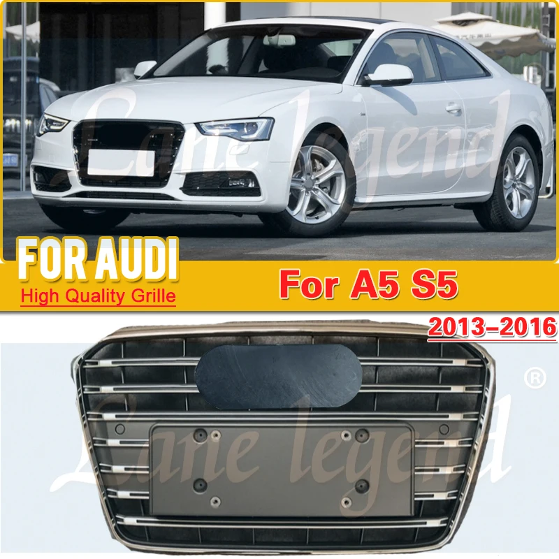 

Factory supply high quality Ventilation Net Car Front Bumper Grille for Audi A5 2013-2016 (Refit for S5 Style) Accessories tools