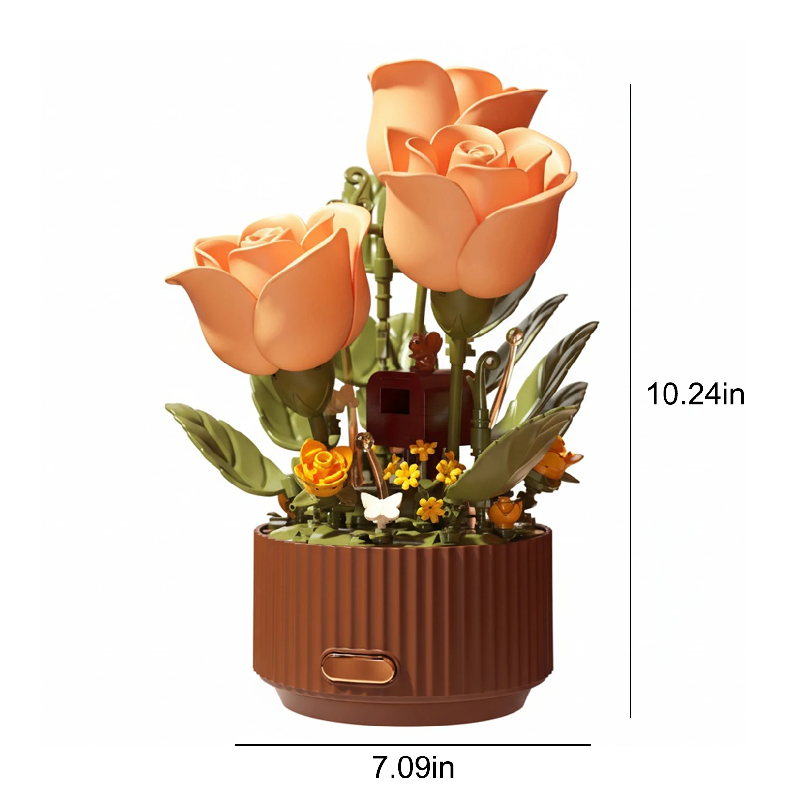 

Динамический конструктор-букет цветов с дистанционным управлением, автоматически распускающийся, для детей и взрослых, рождественский подарок