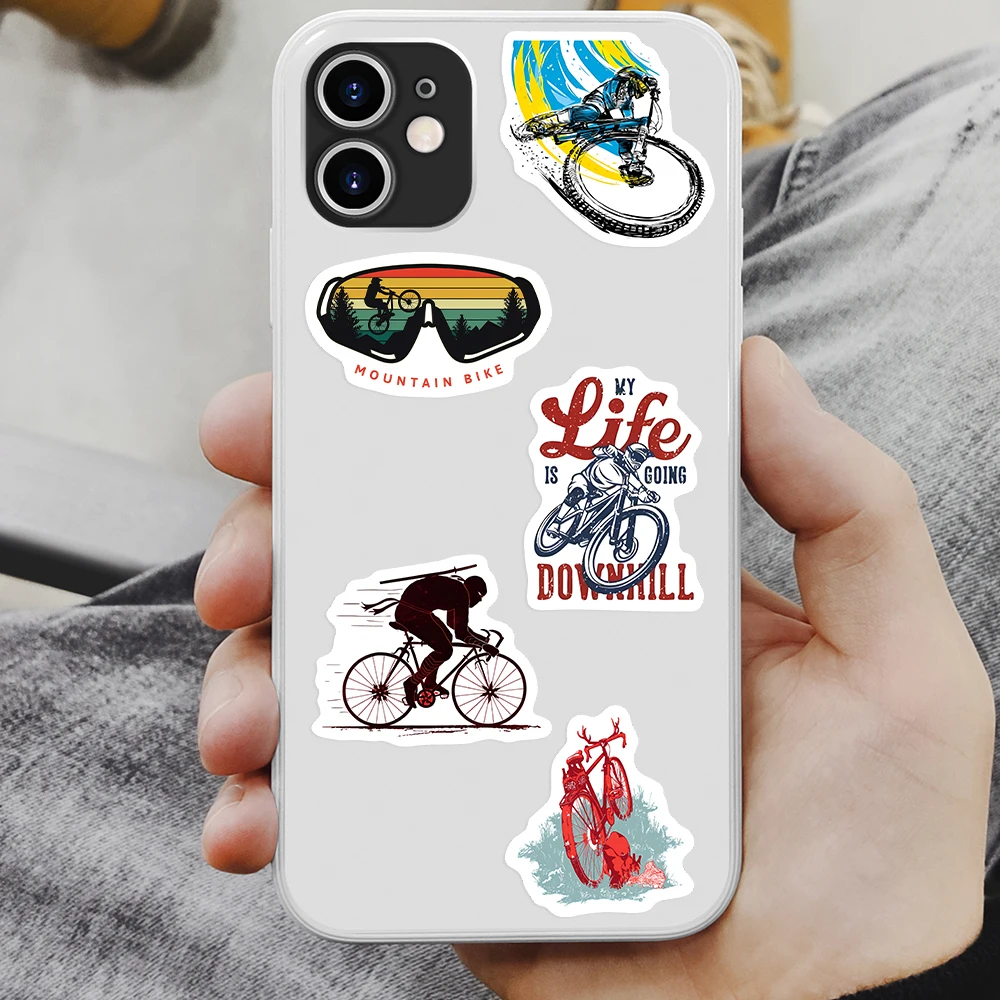 MTB Mountain Bike Stickers Bicycle DIY Kids Gift Toys Decoration Decal for Laptop Phone Bottle Scrapbook Journal Waterproof