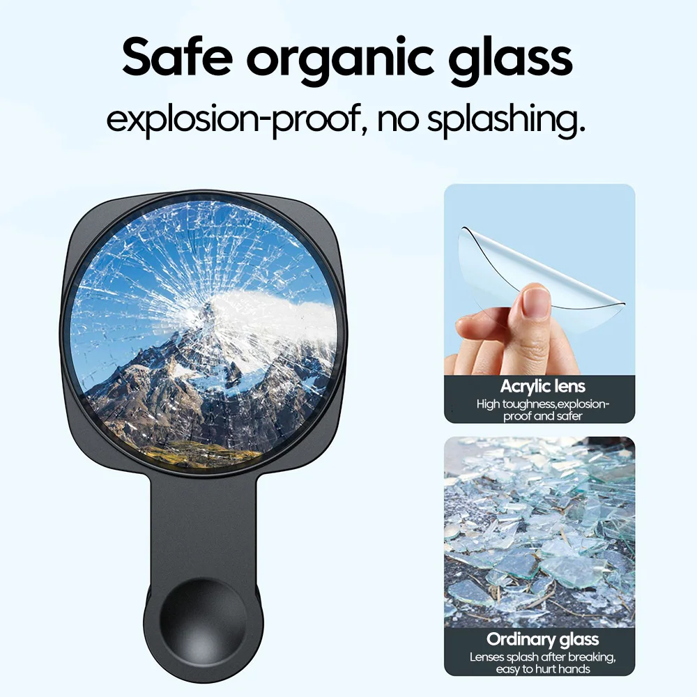 Elough Smartphone Camera Mirror Reflection Shooting Clip Universal Phone Selfie Mirror Back Rear HD Lens Selfie Reflector Mirror