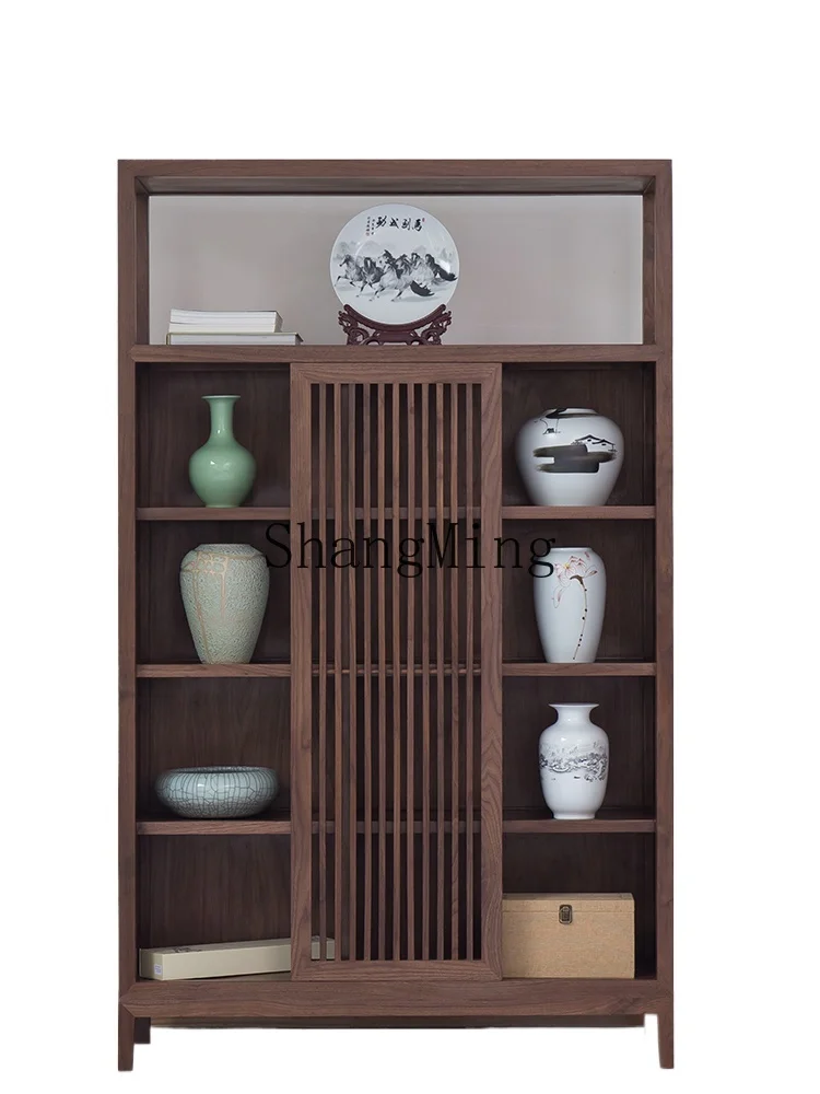 FG good-looking  New Chinese Solid Wood Bogu Rack Tea Display Cabinet Living Room Partition Storage
