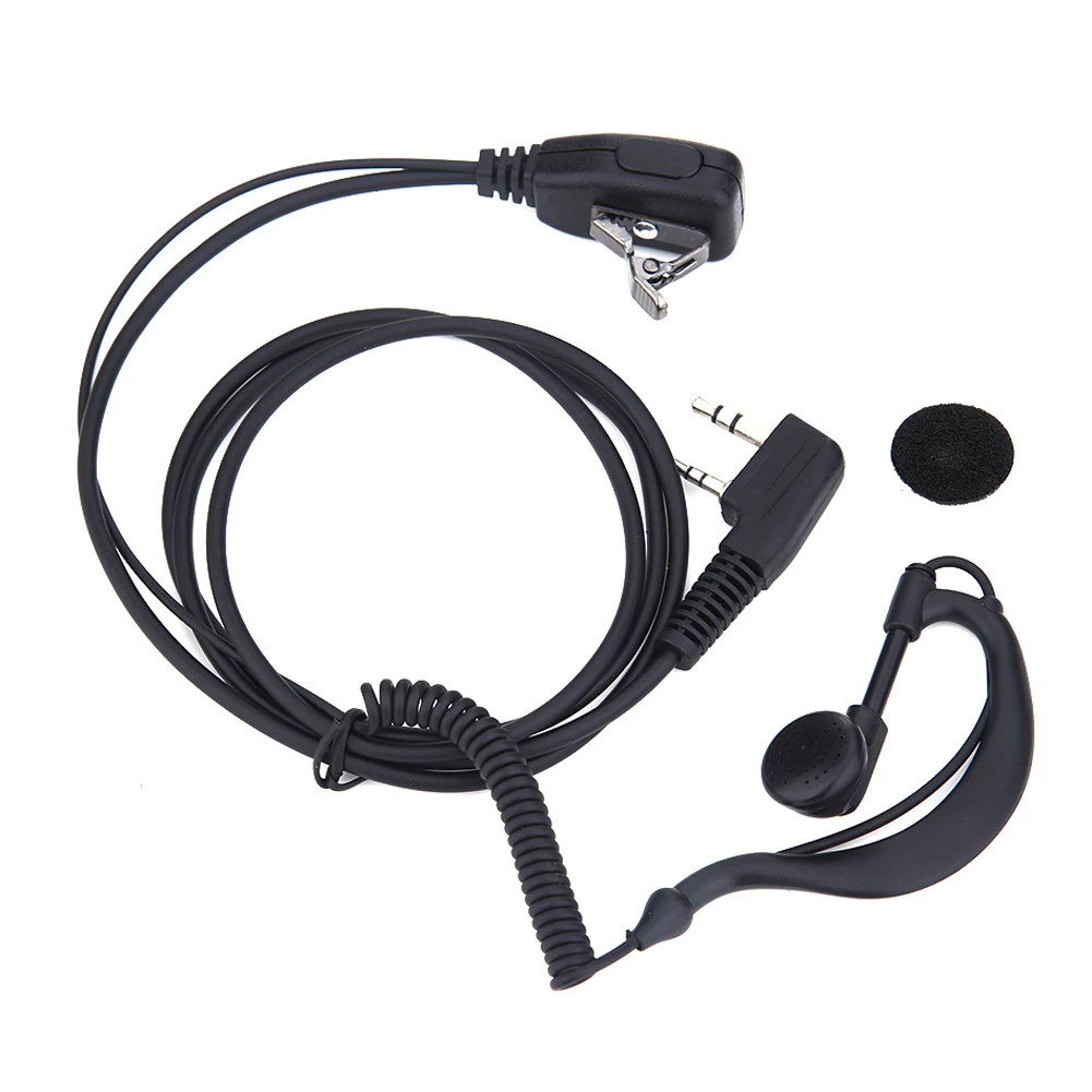 1/2PCS Walkie Talkie Headset 2 PIN Earpiece Wired Two Way Ham Radio Earpiece For BAOFENG UV5R KENWOOD Walkie-Talkie Accessories