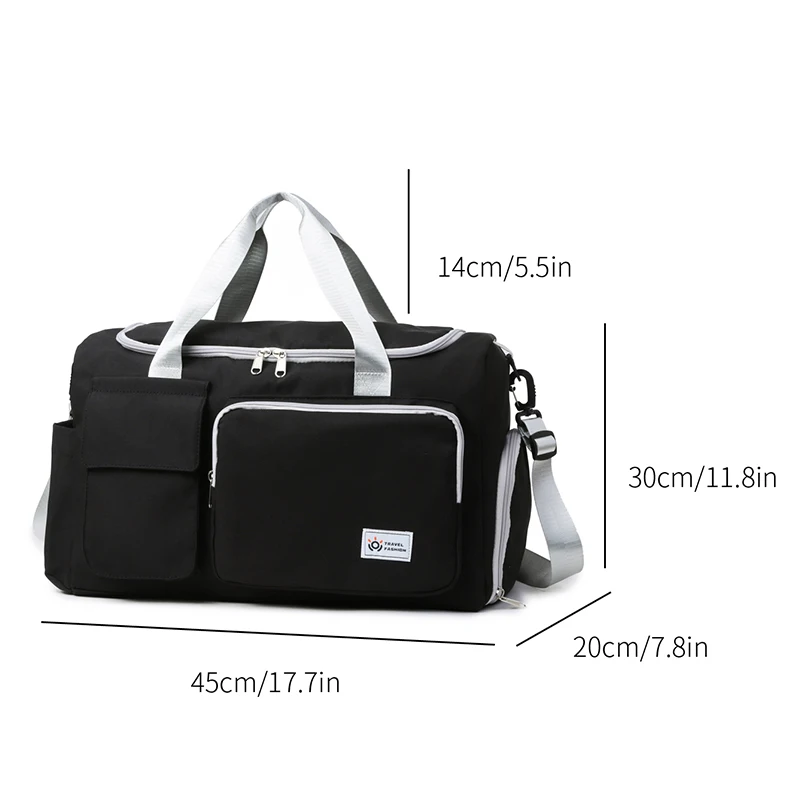 Large Capacity Fashion Travel Bag Waterproof Multi-functional Luggage Bag Sports Bag Bussiness Trip