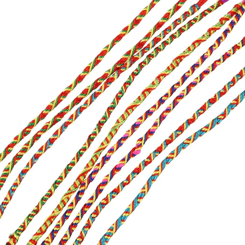 45Pcs Bracelets Brazilian Wire Braid Handmade Ethnic Multicolored 4