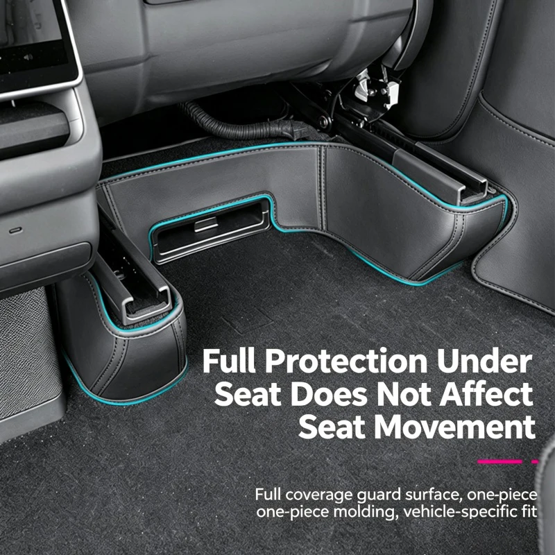 For Tesla Model YL 6-Seater Front Rear Seat Side Anti-Kick Pad Leather Seat Corner Protector Anti-scratch Cover Car Accessories