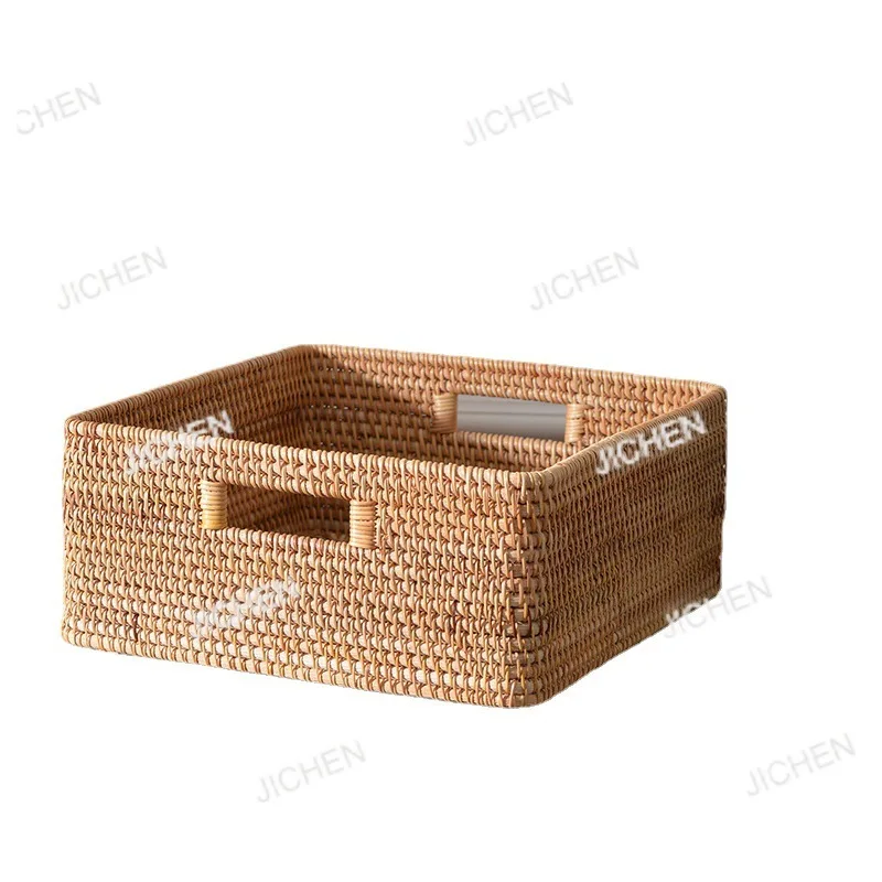 

Pure handmade Vietnamese autumn rattan woven clothes sundries sorting storage basket