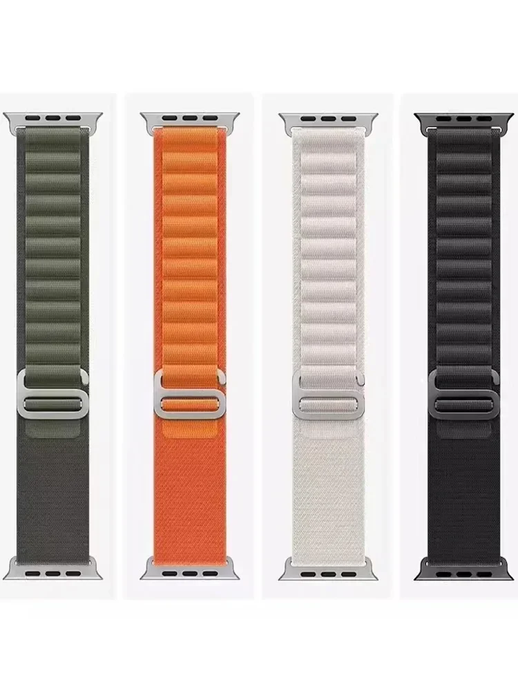 Original Strap for Apple Watch Ultra Band 49mm 44mm 45mm 40mm 41mm 42mm 38mm Alpine Loop Bracelet Correa Iwatch 9 8 7 SE 6 5 4 3