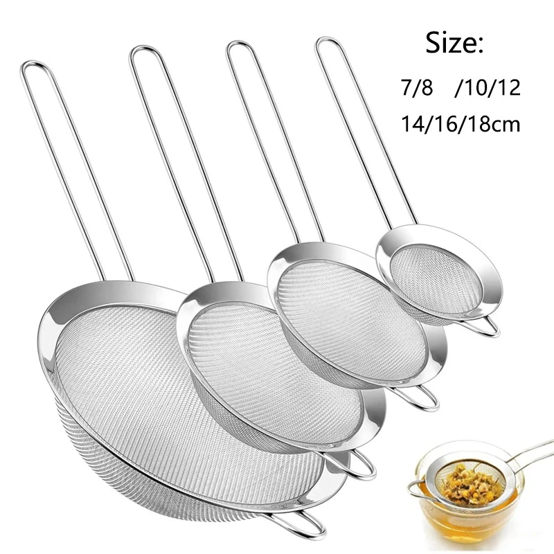Maille inclinée à large bord en acier inoxydable, filtre à huile à oreilles pointues, maille de cuisson domestique, écran filtrant de crépine en acier inoxydable