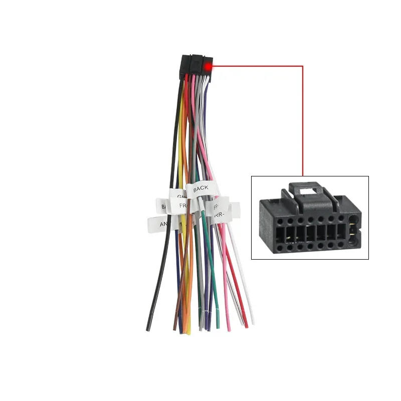 16 Pin To ISO Universal Power Cable Adapter for Android Car Radio Head Unit Male Plug and Plug 16P Wiring Harness Accessories