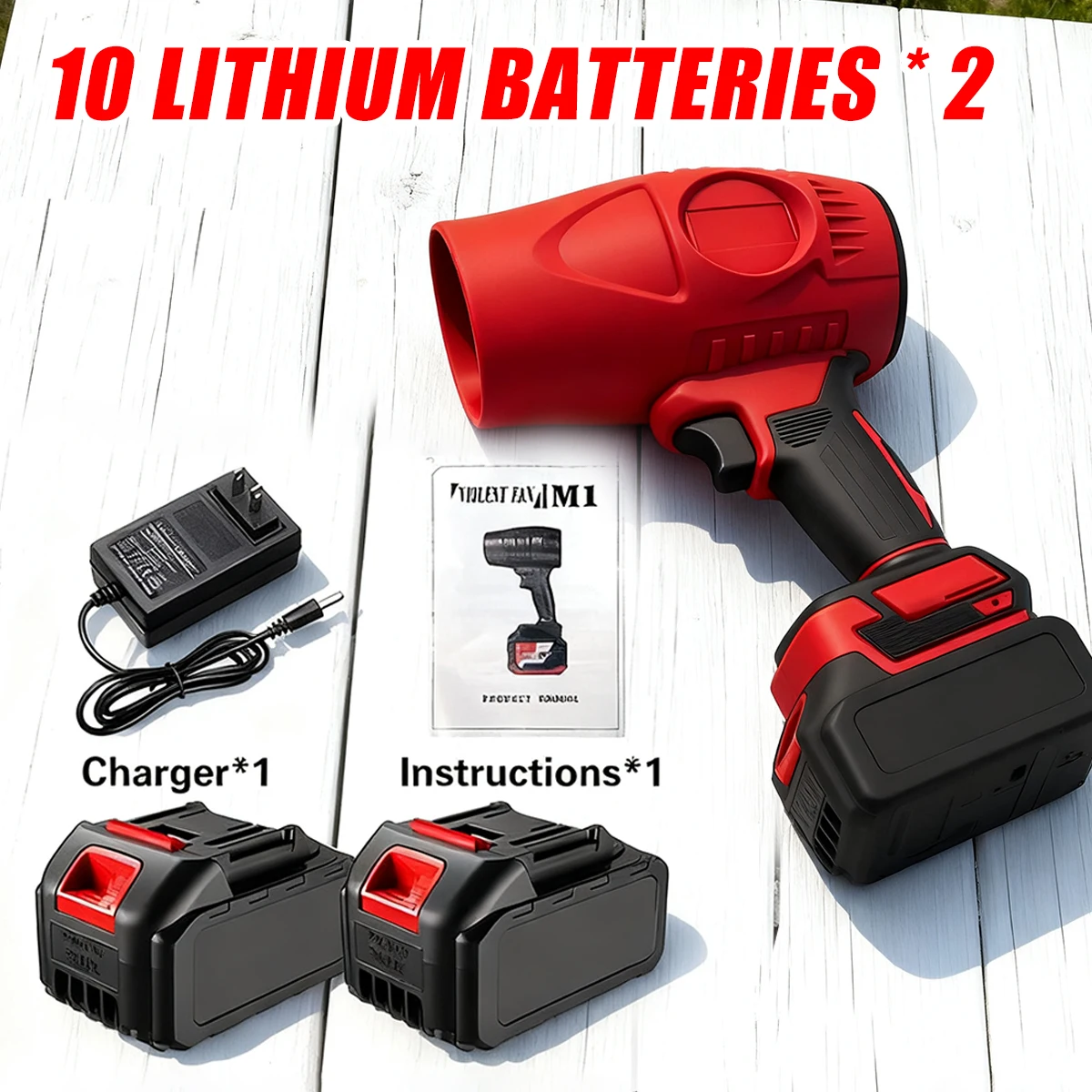 

Battery-powered Cordless Hair Dryer With Fast Charger. High-power Airflow Suitable for Car Interior Dust Removal, Engine Compart