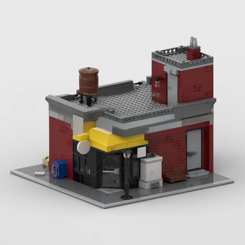New 1541Pcs City Hot Selling Street View Moc Modular Convenience Store Model Building Block Diy Creative Ideas Toy Birthday Gift