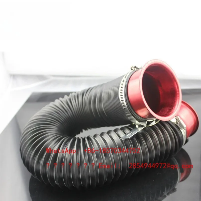 

Automobile Modification Telescopic Tube Intake Corrugated Elbow Intake Bellows Air Duct with Bell Mouth 76MM