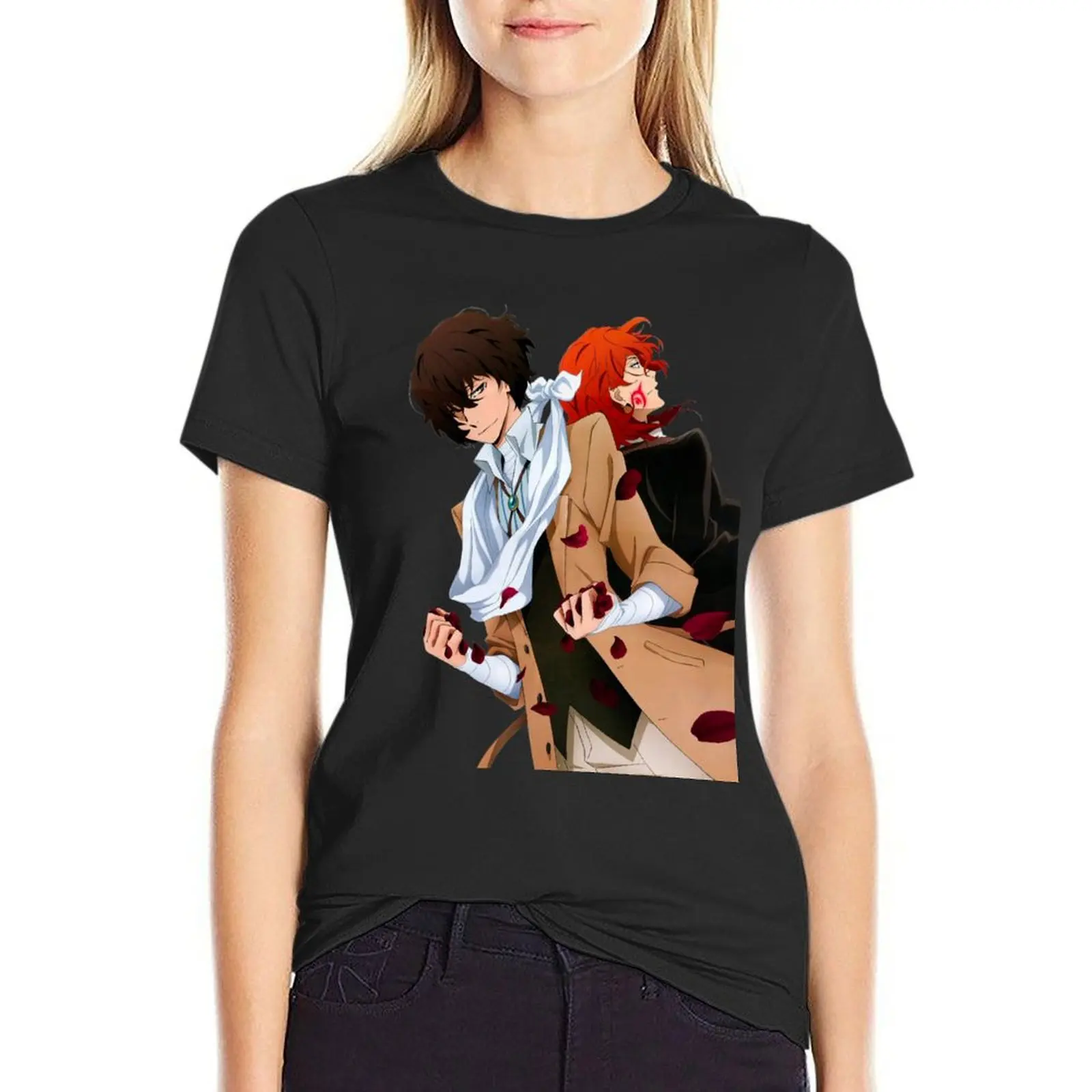 BSD | Dazai and Chuuya | Anime T-Shirt anime clothes cute clothes aesthetic clothes white t-shirts for Women