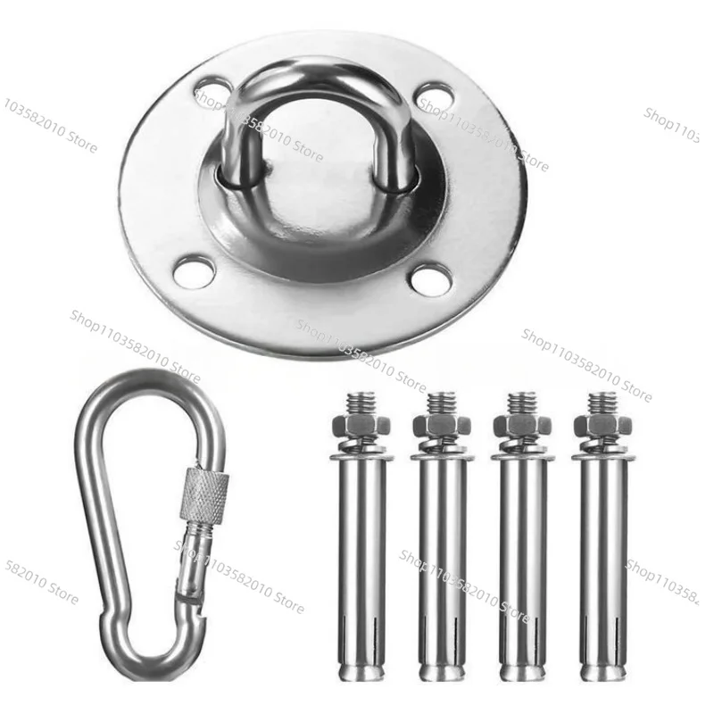 1Set Heavy Duty Swing Hooks Stainless Steel - Wall/Ceiling Anchor with Screws for Hammock, Sandbag & Gym