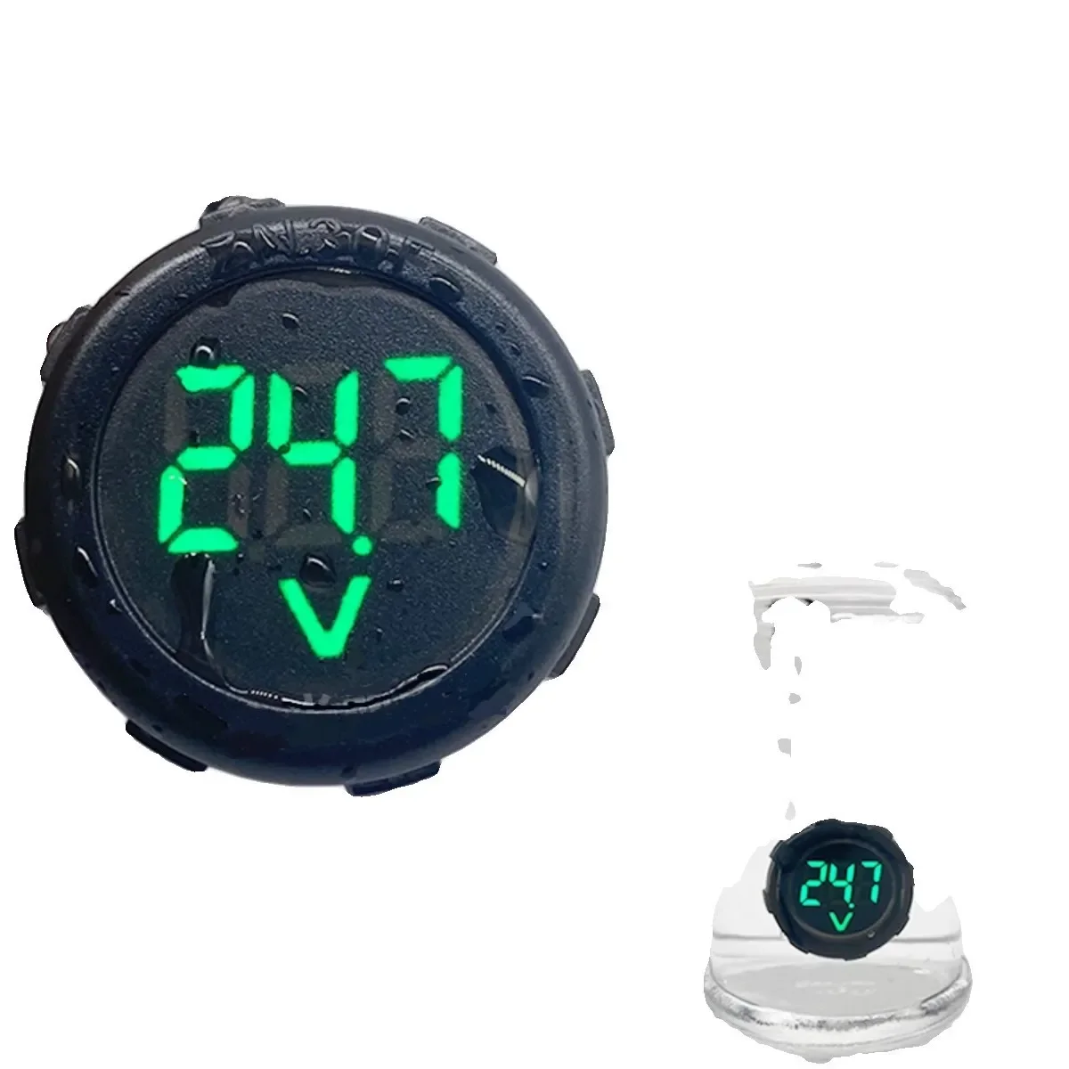 Mini Round Waterproof Voltmeter Motorboat Motorcycle DC4V-100V LED Panel Digital Voltmeter Tester Monitor Display Voltmeter