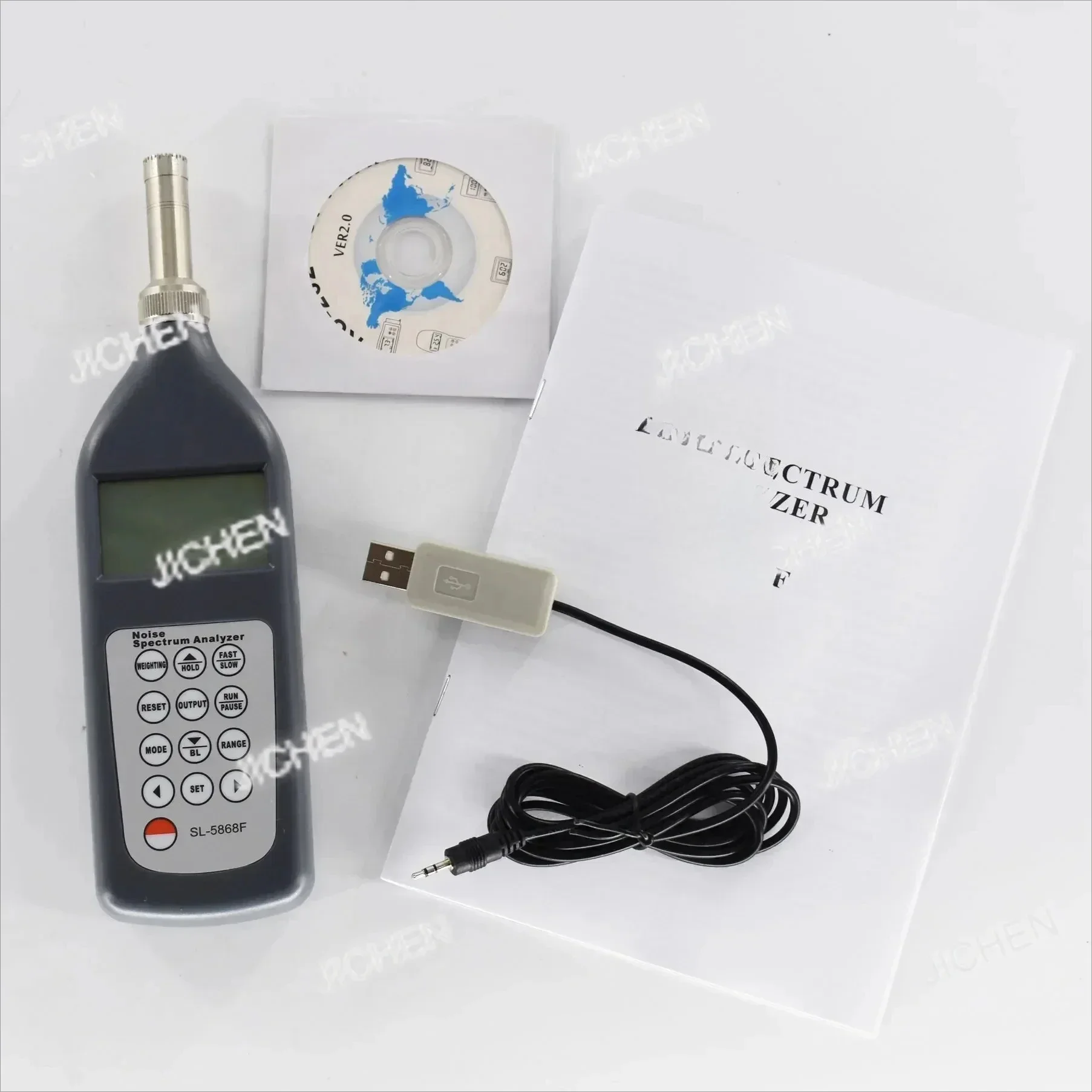 JCQ SL-5868F Sound Level Meter Digital Detection Technology Range 25dB~130dB (A) (With The Software)