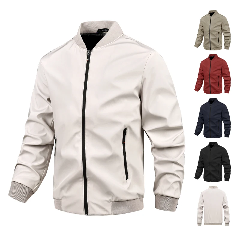 

Jackets Mens Designer Clothes Spring Wear Business Casual New Men's Stand-up Collar Jacket Loose Men's Coat Bomber Jacket Tops