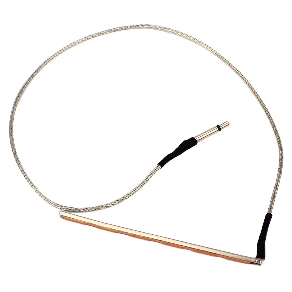 Piezoelectric Pickup Set Under Saddle for Acoustic Guitar Six Strings Replacement with Braided Cable