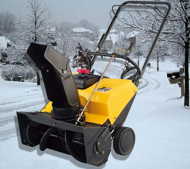 

Wholesale Small Road Snow Sweeping Snowblowers Push Snowplow Machine Gasoline 13 horsepower crawler snowplow