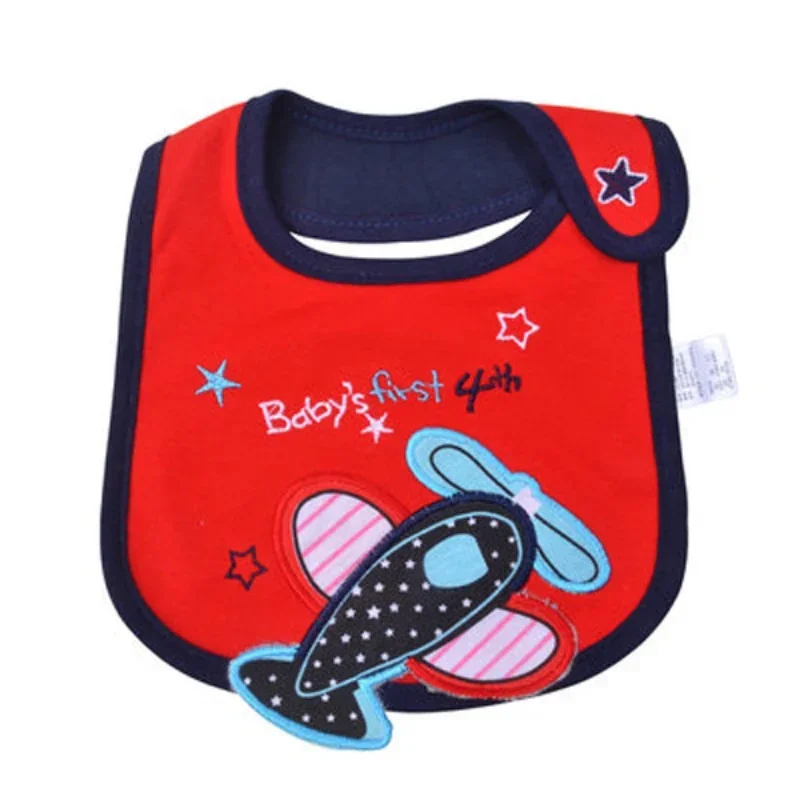 Baby Feeding Embroidered Sleeveless Bibs Baby Girl Bib Saliva Boy Cover Up Cartoon Dinner Baberos Burp Cloths