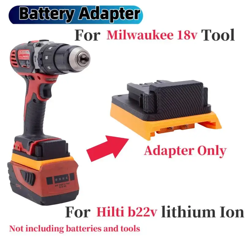 

Converter For Hilti 22v Lithium Battery Adapter Converter To Milwaukee M18 Brushless Tools (Only Adapter)