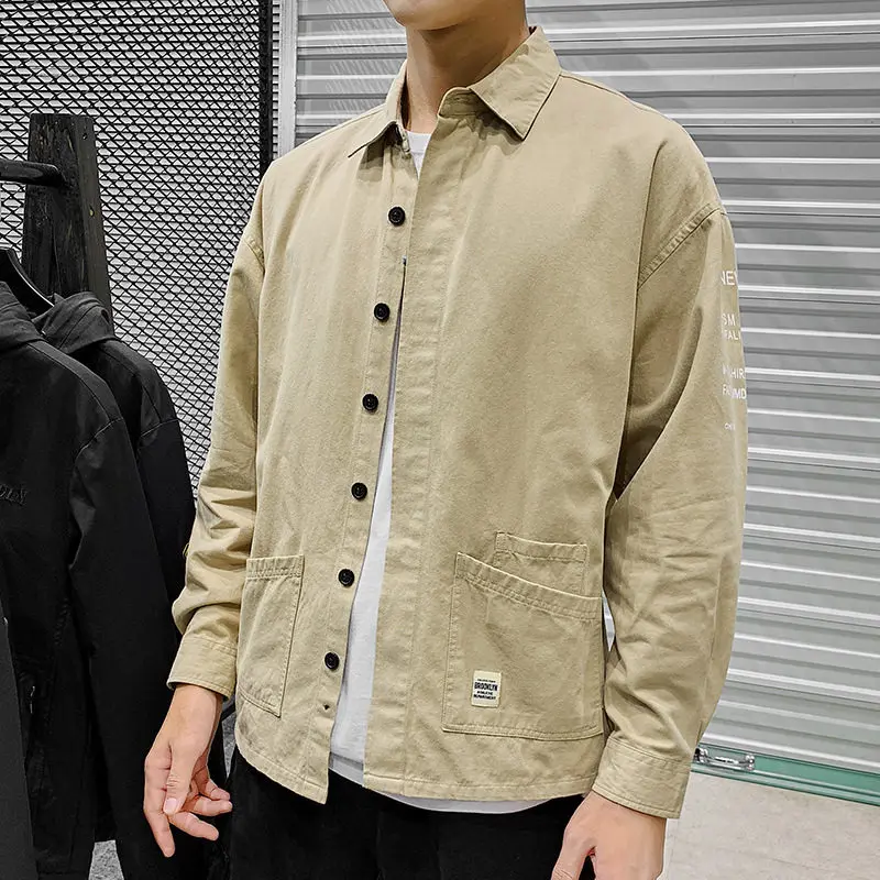 

Cheap Men's Long Sleeve Shirt Casual Loose Wear Resistant Dirt Proof Outdoor Sun Protection Workwear Comfortable All Seasons