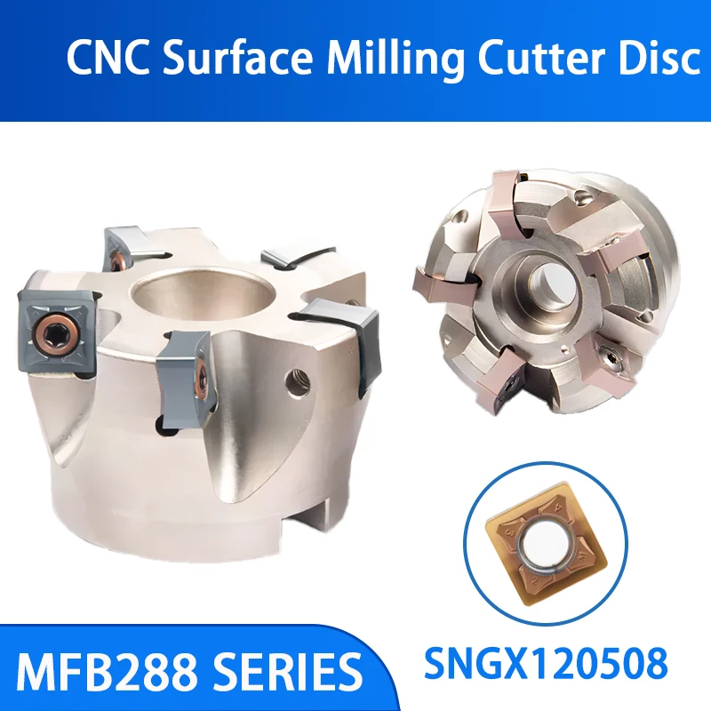 MFB288 CNC milling cutter head for heavy cutting, fast feed, large depth of cut, matched with SNMU12 SNGX12 milling insert