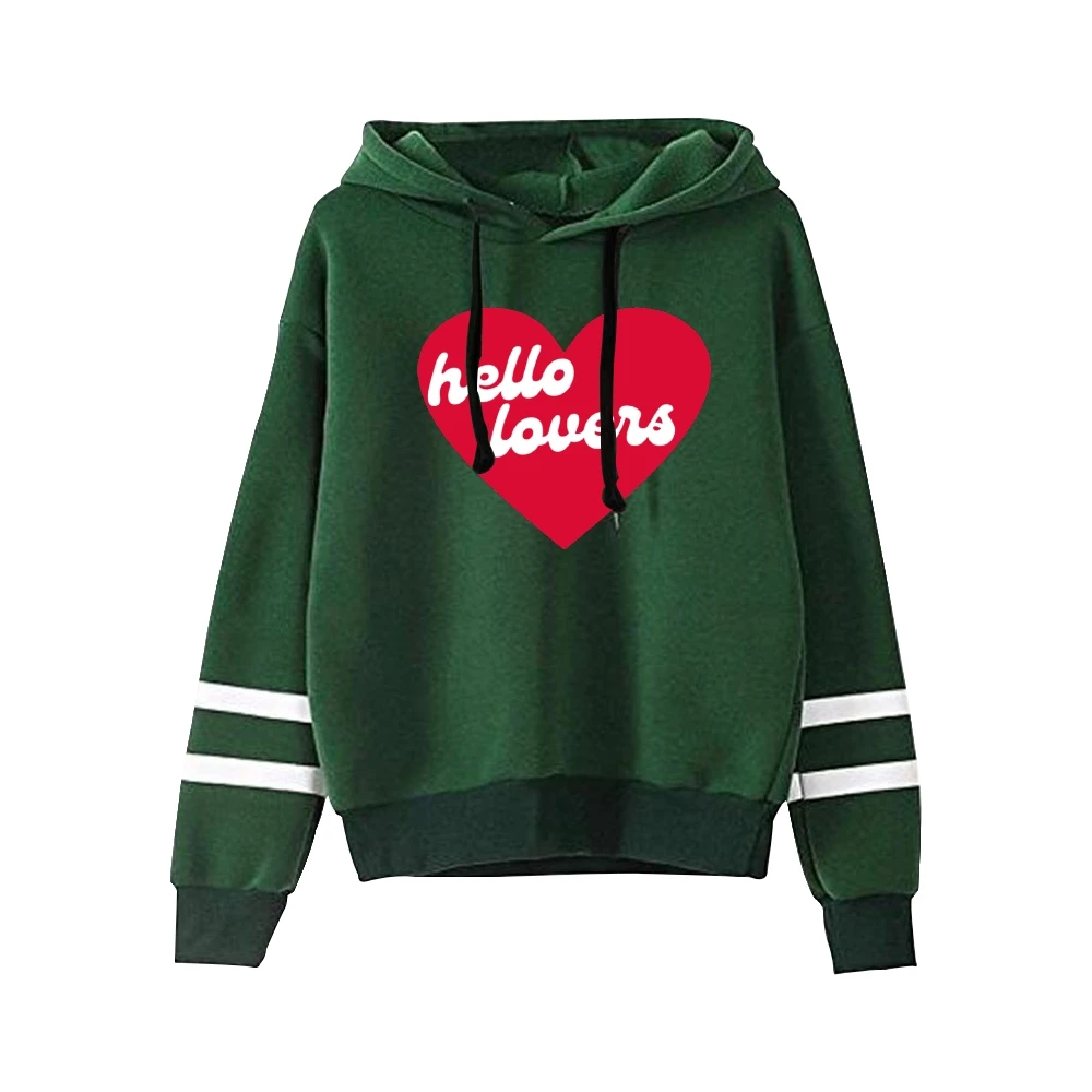 Niall Horan Hoodie Hello Lovers uniseks, Hoodie modis tanpa kantung paralel lengan batang, pakaian jalanan pria wanita