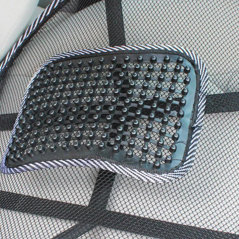 Car Seat Office Chair Massage Back Lumbar Support Mesh Ventilate Cushion Pad Black Mesh Back Lumbar Cushion For Car Driver