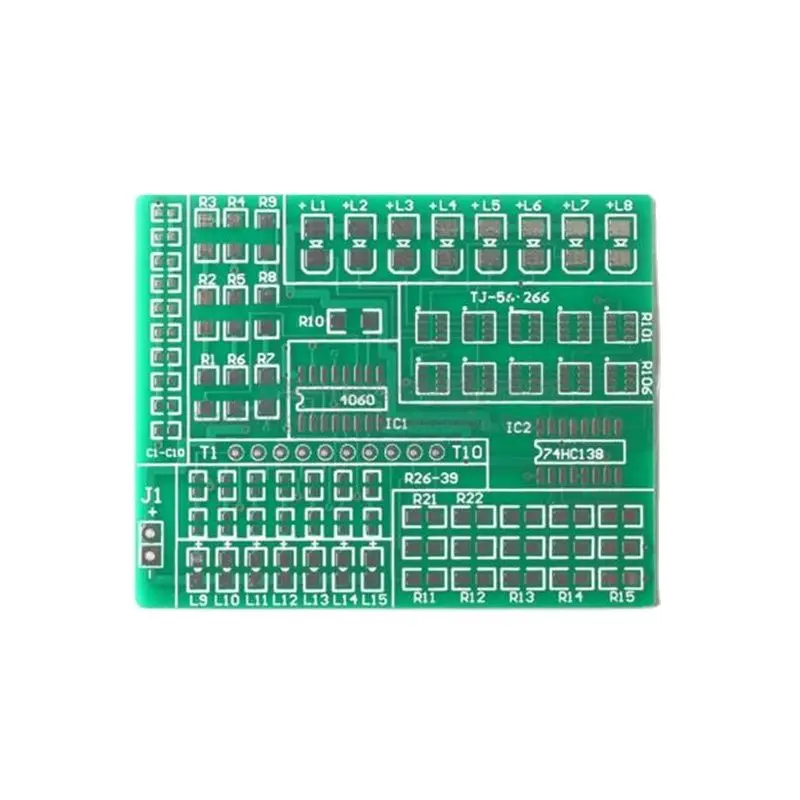 Kit de tablero de ejercicio de soldadura de componentes SMD, circuito de Control de luz LED de 15 vías/piezas de entrenamiento de producción electrónica DIY