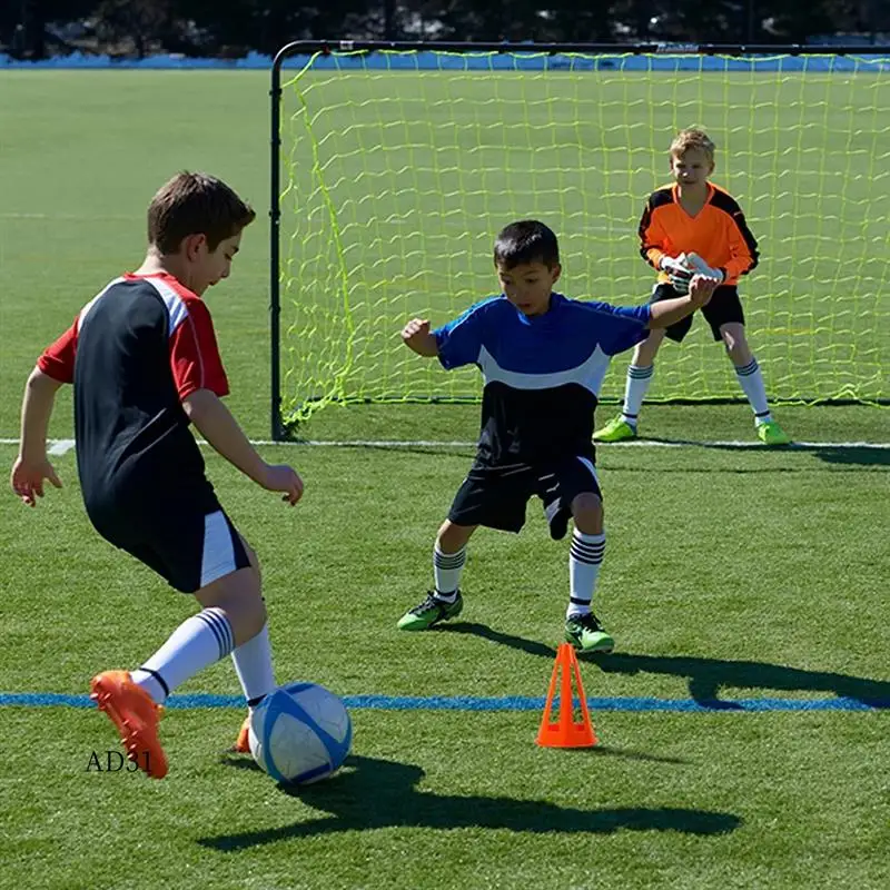 

New-Plastic Cones Mini Sports Cones Flexible Orange Goal Cones For Drills + Practice For Training + Games - 9 Inches