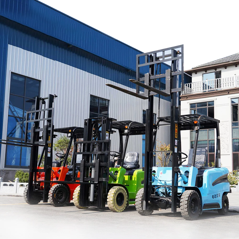 ! Factory Electric Forklift 4 Wheel Drive Agricultural Off-road Forklift 3 Ton 3.5 Ton 4x4 diesel Electric Forklift