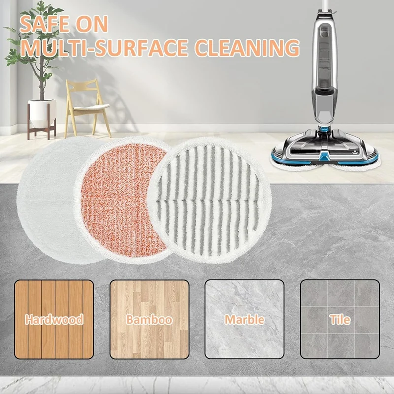 10 Stück Mop Pads Ersatz für Bissell Spinwave Mop 2039a Serie wasch bare Mop Pads Hard Floor Mop