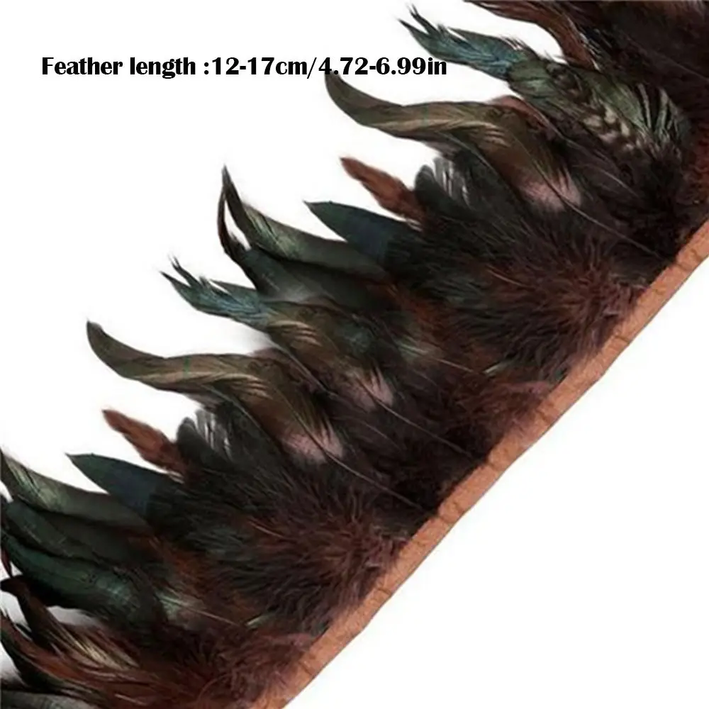 1 미터 웨딩 파티 천연 터키 깃털 리본 Tassel 홈 장식 깃털 트림 12-17cm 봉제 장식 의류 직물