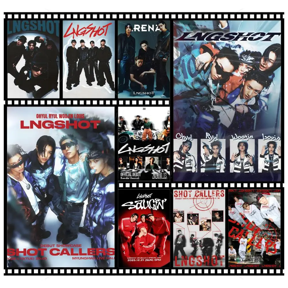 Kpop Group L-LNGSHOT Poster Wall Art Poster HD Waterproof PP Print Bedroom Living Room Office Decor Gift