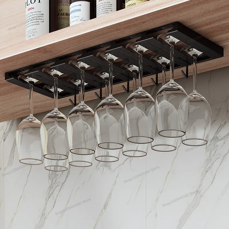 For stainless steel wine glass holder upside down goblet storage rack household light luxury high-end ornament