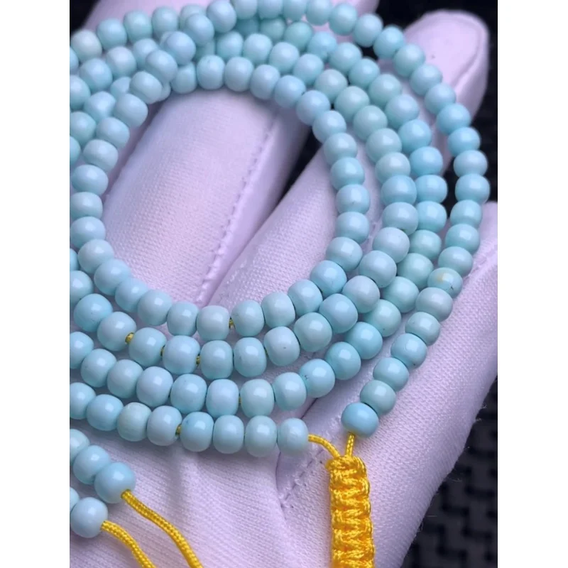 Raw Ore Turquoise Old Necklace Wholesale Four-Ring Bracelet Dual-Use Clean and Refreshing High Porcelain Jelly